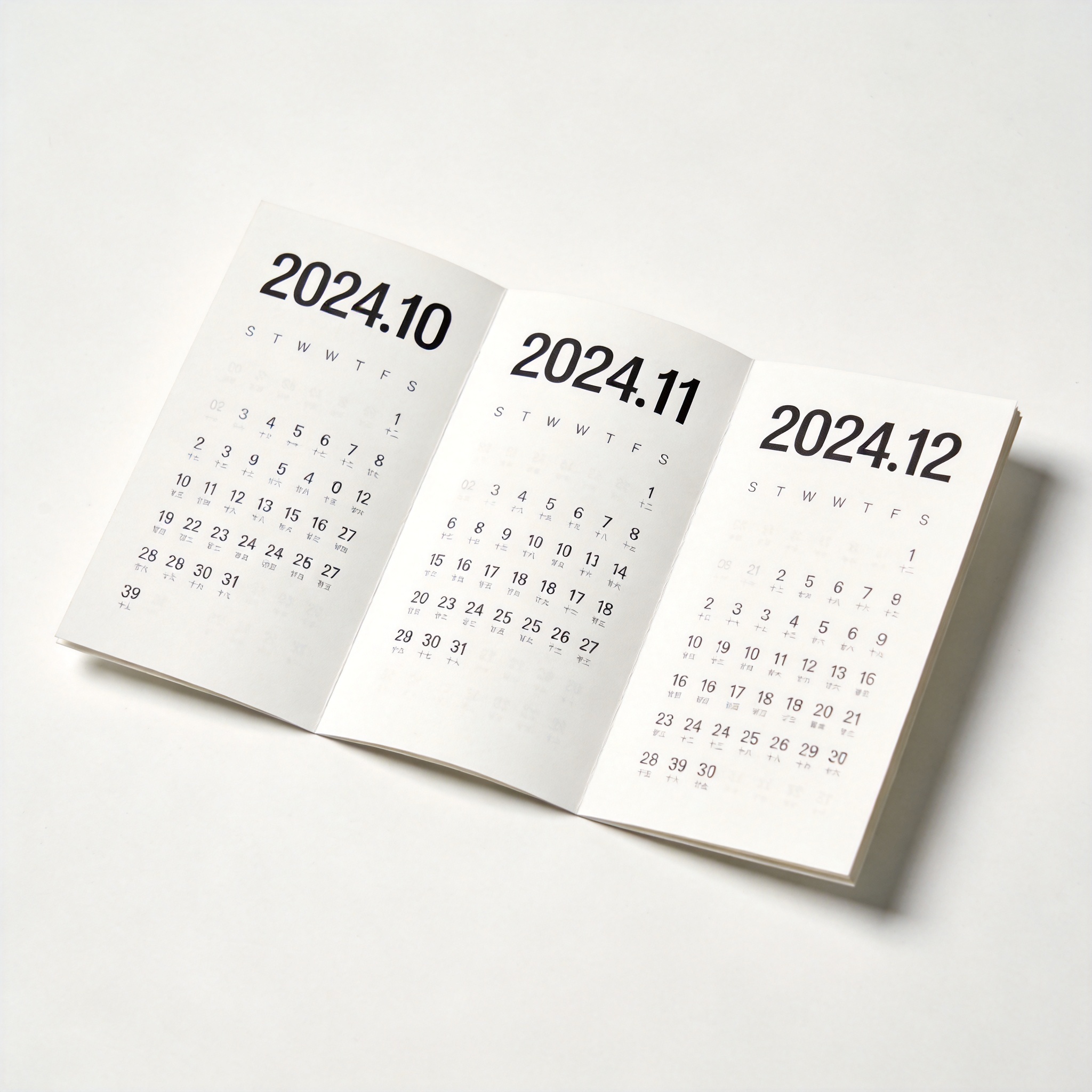 Three Month Calendar Printing